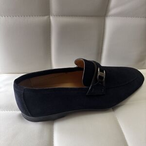 Magnanni Blue Suede Bit Loafers